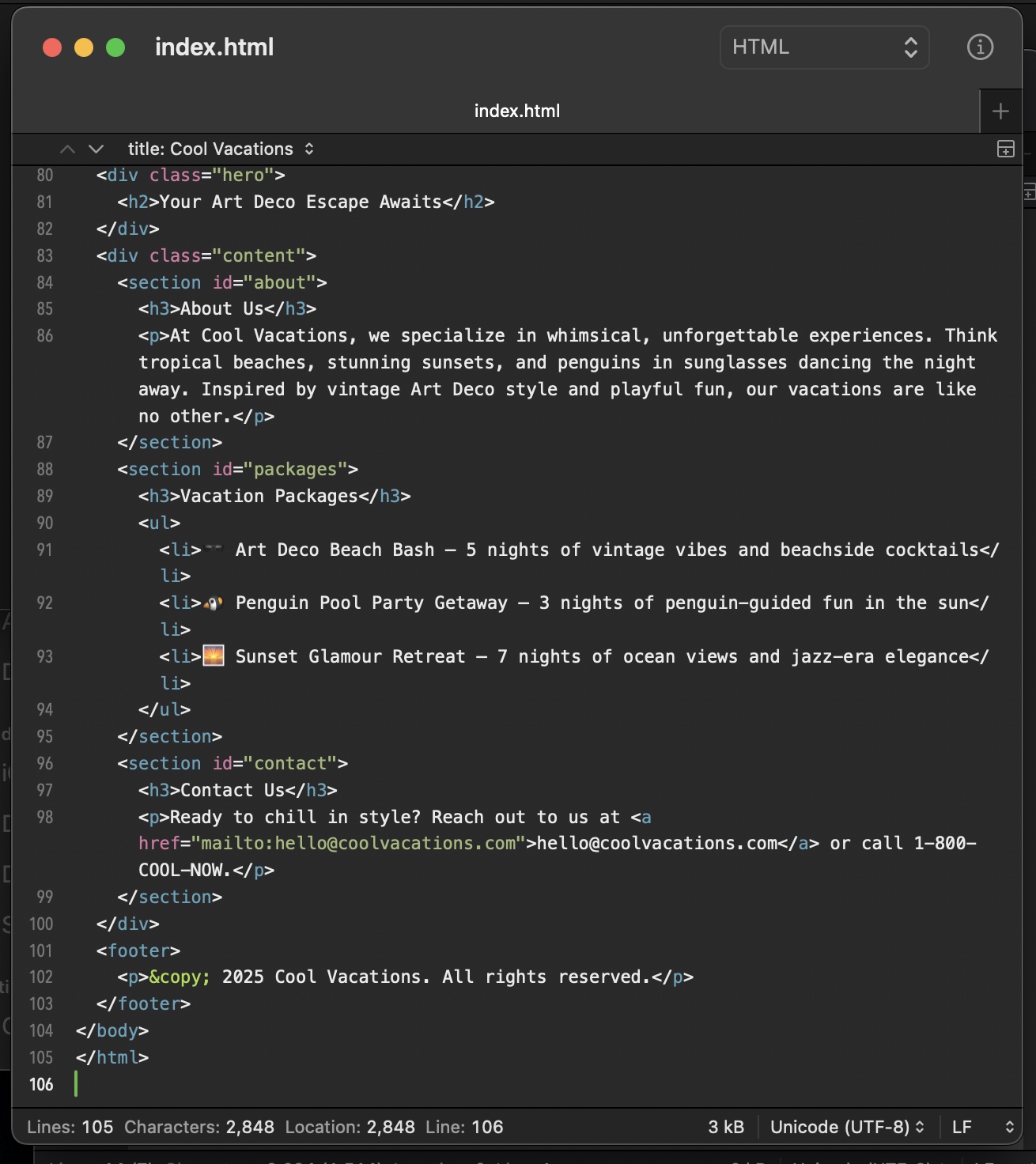 Saved HTML in folder